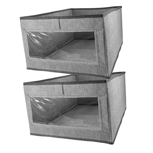 Panier de rangement pliable avec fenêtre transparente pour armoire nette