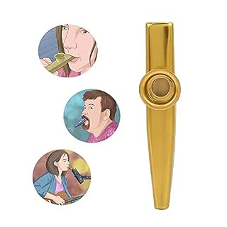 Kazoo couleur alliage d’aluminium Kazoo Harmonica accompagnement musical pour piano clavier guitare ukulélé violon(Or) - Les Beatles, Paul McCartney, John Lennon, RIngo Starr, George Harrison Kazoo couleur alliage d'aluminium Kazoo Harmonica accompagnement musical pour piano clavier guitare ukulélé violon(Or) – Image 4