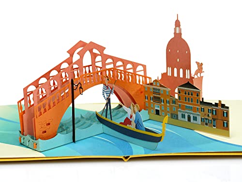 CUTPOPUP Venecia   3D Tarjeta Aniversario, Tarjeta Aniversario Boda, Tarjeta Cumpleaños, Tarjeta Felicitacion Boda, Tarjeta Regalo, Regalos Originales Para Mujer (Venice) US8 LO117ES.