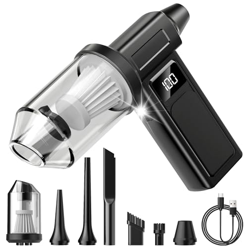 2 Pack Car Vacuum Portable Cordless & Electric Compressed Air Duster 2-in-1-10000mAh Battery 180000RPM