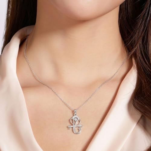 Image of Miss Highness 925 Sterling Pure Silver Pendant for Men & Women, Religious Pendants, Without Chain, Silver Jewellery with Authenticity Certificate, Birthday, Anniversary, Gift for Husband and Boyfriend