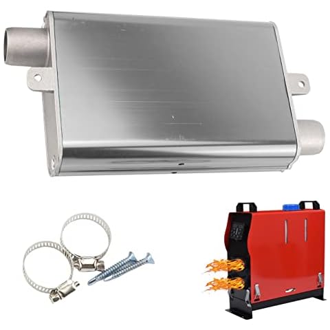 Umifica Muffler Exhaust - 24mm Upgraded Diesel Muffler with Clamp and Screw | Durable Automotive Parts Accessories Compatible with Air Heaters Cover