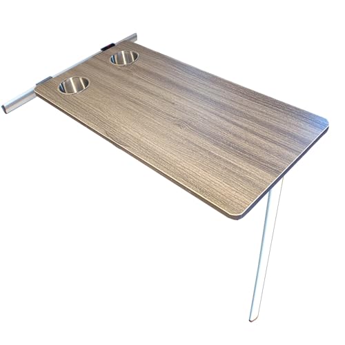 YLLSMGS Table Pliable pour Camping-Car et Caravane avec Pieds Pliants, Kit Coulissant, Détachable (Color: Gray-2)