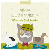 MjAMjAM - Premium Nassfutter für Katzen - Senior - DUO von zarter Ente & Kaninchen, 6er Pack (6x200g), getreidefrei