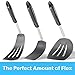 DI ORO - Chef Series FLEX Silicone Spatula 600ºF Heat-Resistant Flexible Silicone Rubber Turner Spatulas (3-Piece Set)