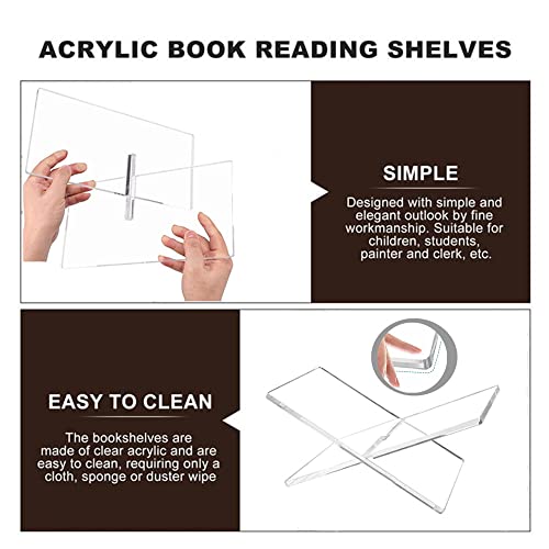 Acrylic Book Stand Clear Book Holder For Books, Newspaper, Magazines, Textbooks, Recipe Holder Picture Display #TOP2