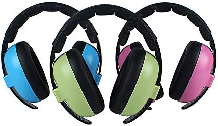 UxradG Baby Ear Defenders, Kids Ear Defender Noise Cancelling Headphones, Ear Protection Adjustable Headband Earmuff For Age 0 To 3 (Blue)