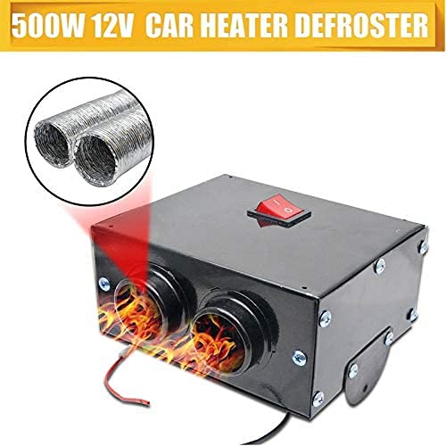 Car Heater Defroster, Upgrade Windshield Fast Heating Defogger Defroster Portable Car Windshield Windscreen with 2 Outlet 12V for Vehicle RV SUV - Thumbnail 3