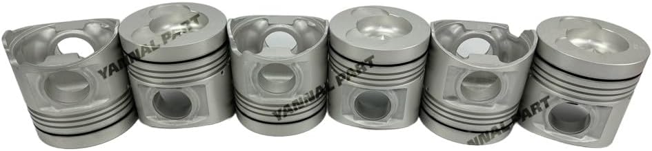 6 PC K13D Piston 13216-2100 13216-2470 Suitable for Hino Engine Part