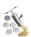 Newcreativetop Stainless Steel Manual Noodles Press Machine Pasta Maker with 5 Noodle Mould