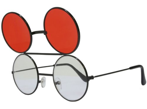 G&G Round Flip Up Sunglasses Black