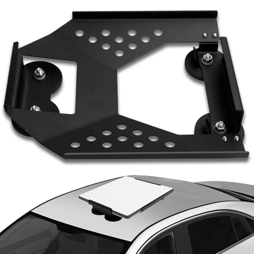 for Starlink Mini Car Roof Mount Magnetic Car Mount Kit Starlink Mini Accessories Bracket Flat Rv Trailer Roof Rack Quick Mobility, Suction Cup Vehicle Magnetic (Black)