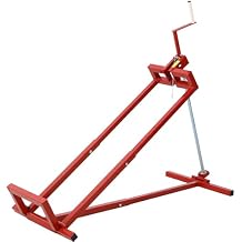 Lawn Mower Lift Jack - 800 Lbs Capacity Lawn Mower Jack for Tractors and Zero Turn Lawn Mowers, Foldable Lawn Tractor Lift + 45 Tilt Adjustable,Red