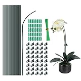Ruksifg Garten-Pflanzstäbchen-Set, Pflanzstab, 40,6 cm, grün, biegbar...