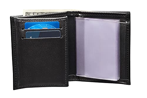 Perfect Fit NY County Sheriff Badge Holder Hidden Badge Wallet Six Point Star Badge Cutout Black Leather (cutout 46)3
