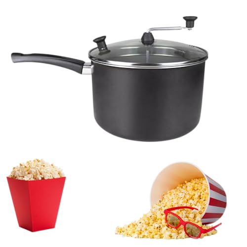 Panela de Pipoca Pipoqueira Tampa Vidro Antiaderente Sem Oleo Fitness