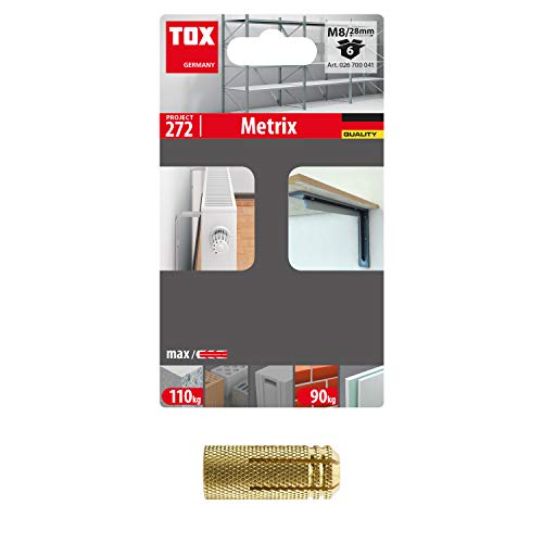 TOX Messing-Spreizdübel Metrix M8x28 mm, 6 Stück, 026700041