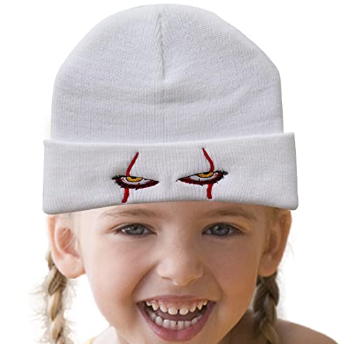 chapéu do palhaço, Chapéu feito malha lã, Chapéu palhaço olhos assustadores gorro malha chapéu dança