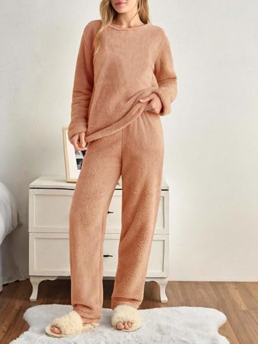 Image of KOTTY Women's Black Winter Tracksuit Co-Ord Set | Warm Woolen Fleece Jogger & Sweatshirt Suit for Stylish Gym & Travel Wear