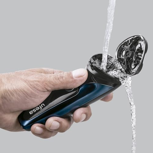 Ufesa AR3050 Afeitadora Eléctrica Rotativa Metal con Cuchillas Flexibles Dual Blade, IPX7, Cabezal Pivotante, Cortapatillas Extensible, Diseño Ergonómico, 45Min de Autonomía, Carga Rápida - imagen 4