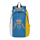 Sac à dos décontracté pour femme avec drapeau des îles Canaries et l'archipel espagnol
