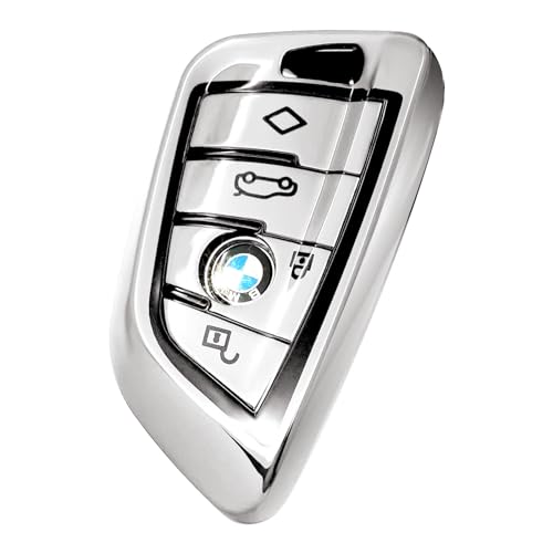Image of Creativity For BMW X5 Key Fob Cover accessories (Silver Key Case)