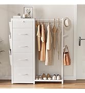 Amazon.co.jp: ハンガーラック 引き出し付き Luxspire ハンガーラック