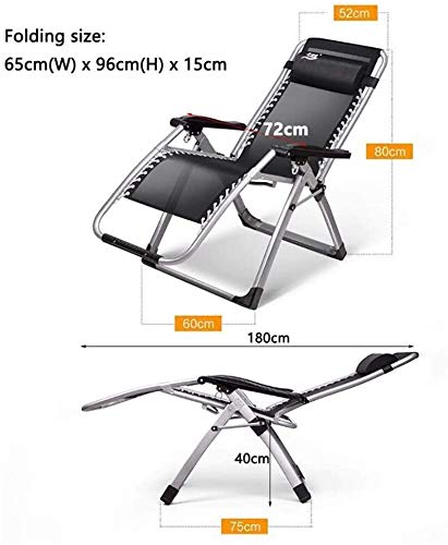 Chaise de plage pliable pour soulager le dos grâce à la position zéro gravité - 3