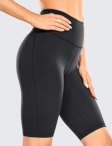 CRZ YOGA Shorts de ioga macios para mulheres nuas de 10 polegadas - Shorts de ginástica Calções de c