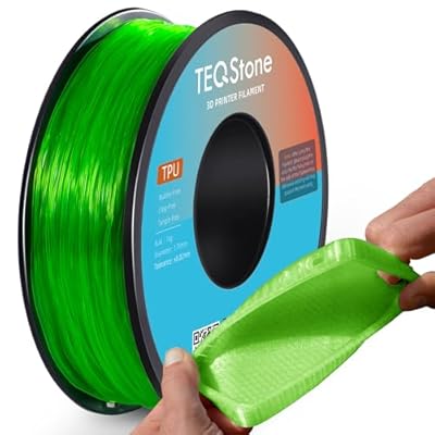 Prime Exclusive - TEQStone TPU Filament 1.75mm Green 1Kg Spool 95A Flexible...