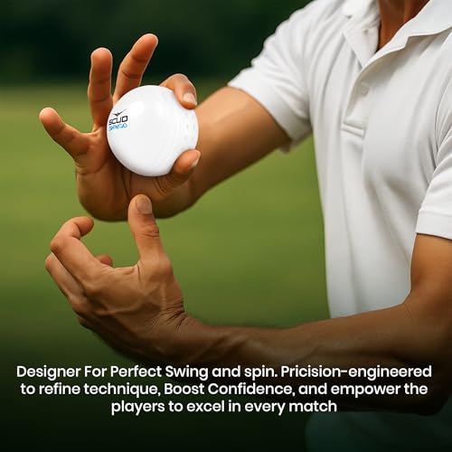Image of SCUD Swingo Wind Ball for Cricket, Specially Designed for Swing, Dual-Surface Half-Dimple & Half-Smooth Design, PVC | 72.39mm Diameter,105g (Pack of 3pc Balls, White)