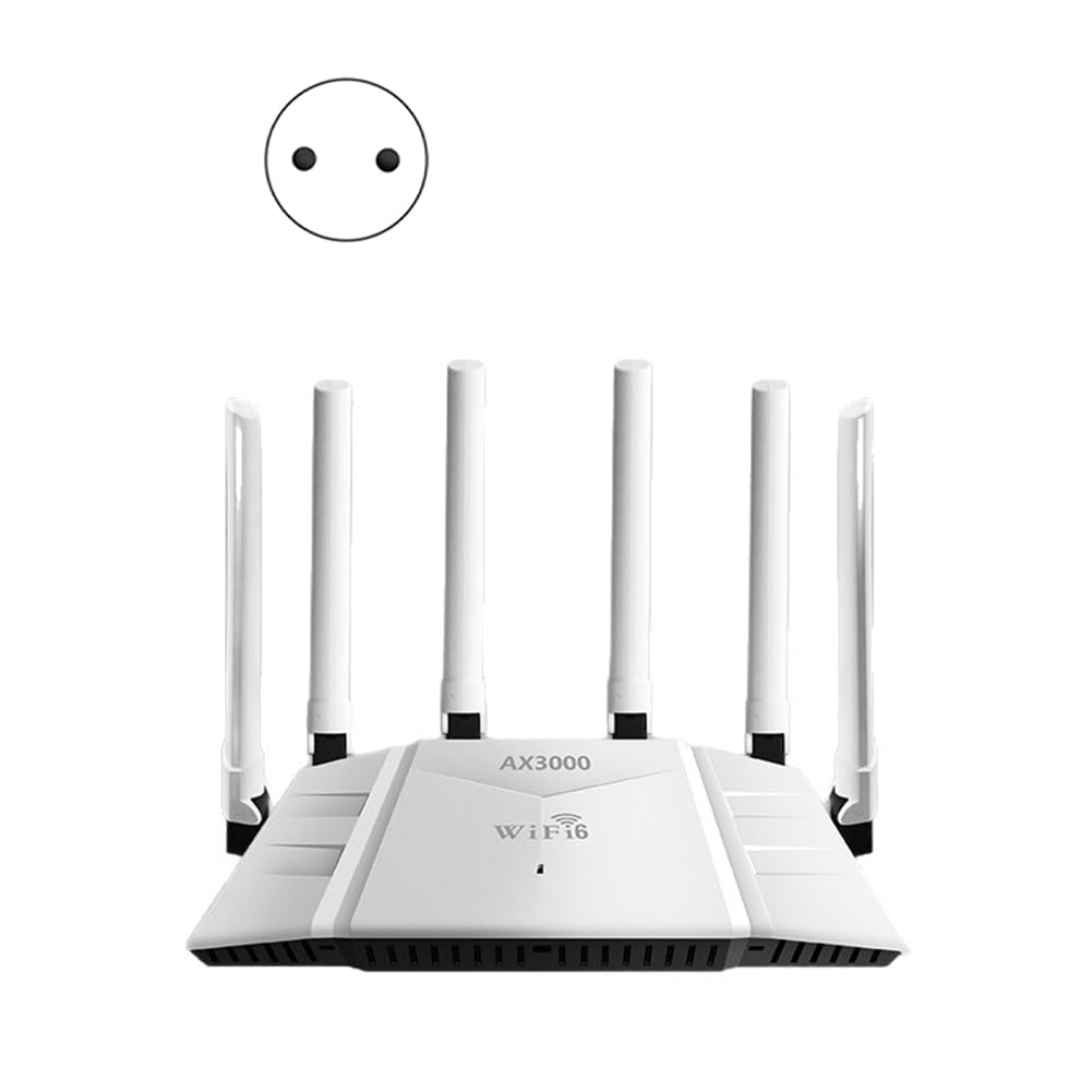 Router WiFi 6 AX3000 de 3000 Mbps, Doble Banda (2,4/5 GHz), Gigabit, Compatible con IEEE 802.11a/B/G/AC/AX, Enchufe Europeo.