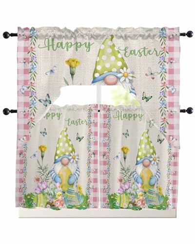 Gifikkazinn Easter Swag Tier Curtains