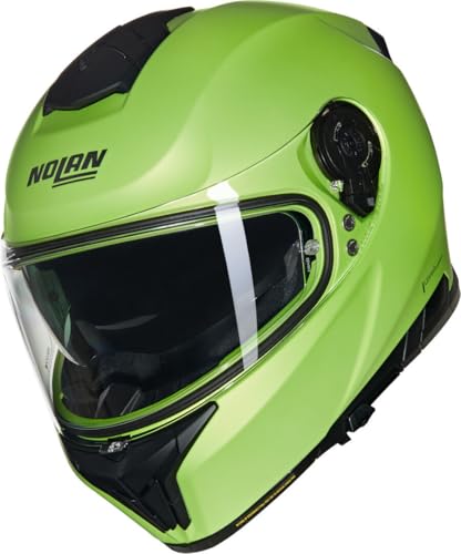 Casque intégral Nolan N80-8 Mivedi N-Com vert fluo XS avec visibilité accrue