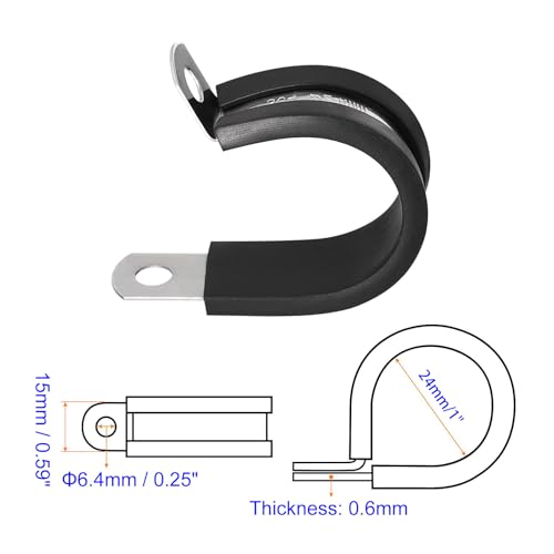 MACHSWON 24Pcs 1 Inch(24mm) Cable Clamp - Image 2