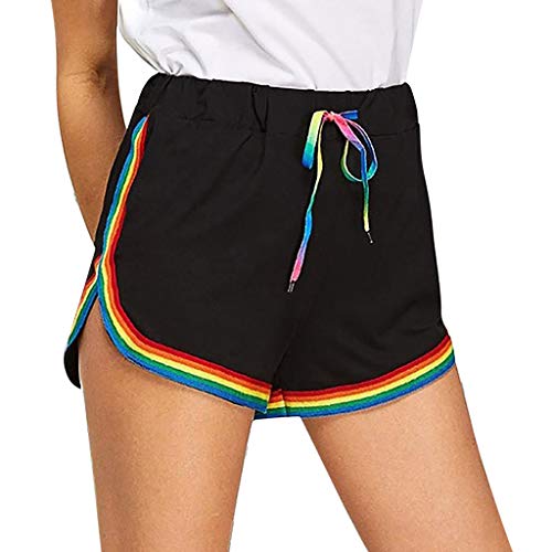 Pantalones Mujer Cortos Deporte Sexy Verano Yoga Running PAOLIAN Pantalones Chandal Vestir Cintura Alta Talla Grande Adolescentes Chica