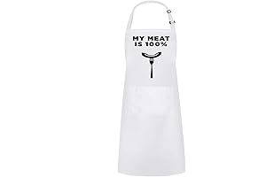 Funny Steak Costume Apron with Pocket Cook Grill BBQ Chef