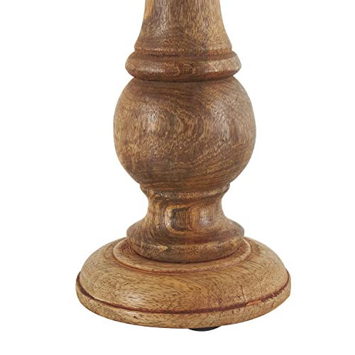 Deco 79 51536 Mango Wood Decorative Candle Holder Turned Style Pillar Candle Stand thumb #5