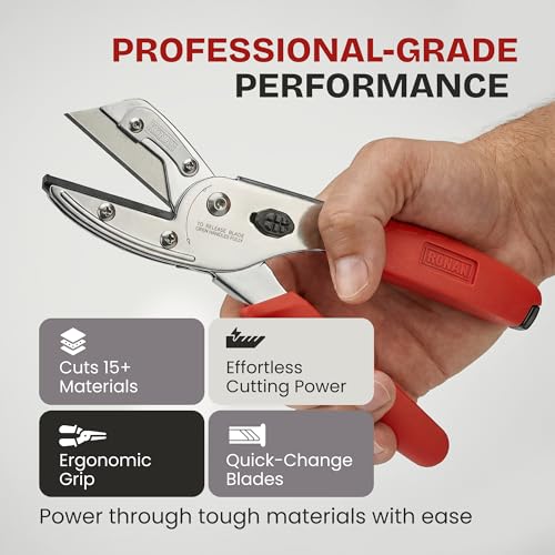 Image of RONAN Multi-Cut Quick Change Utility Cutter, Razor Sharp Multipurpose Cutting Tool Cuts Cable, Wood, Carpet, Laminate Tile, Vinyl, Rubber, Shrubs, For Professionals and DIY (Pack of 2)