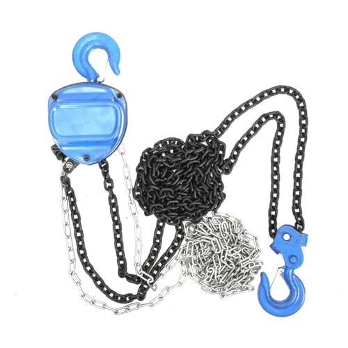 Lfhelper 2T /4400lbs Manual Hoist Chain Block, 10FT / 3M Block and Tackle Pulley System 360° Rotation Hook for Garages Warehouse Automotive Machinery