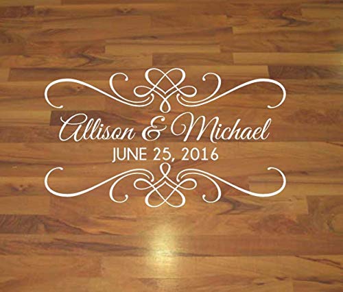 Personalized Wedding Dance Floor Decal, Wedding Reception Decor, Over 30 Colors And Several Sizes #TOP3