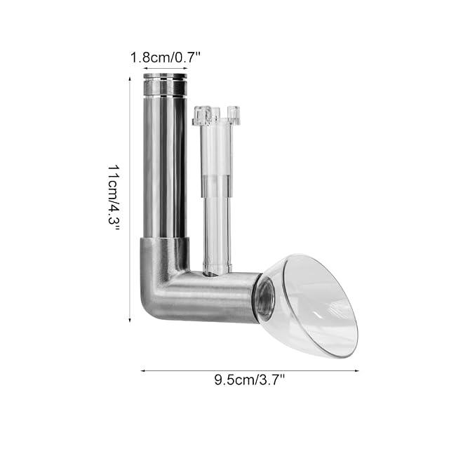 Foto 4 de 8 de DONGKER Tubo de cristal acuático con desnatador de superficie