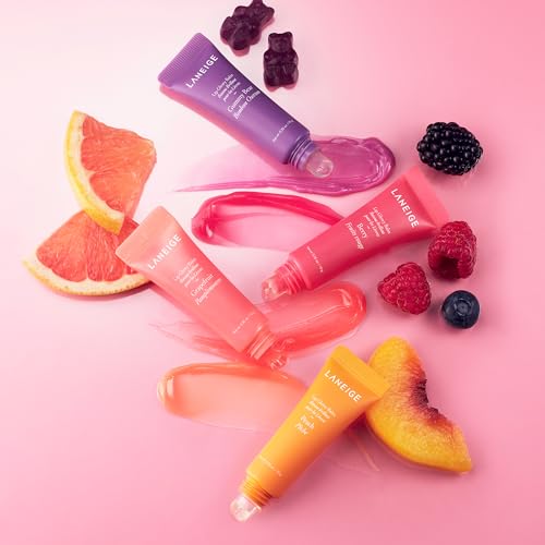 Image of LANEIGE Lip Glowy Balm, Peach: Sheer Tinted Lip Moisturizer with Shea Butter, for Hydrating Shine & Soft Lips