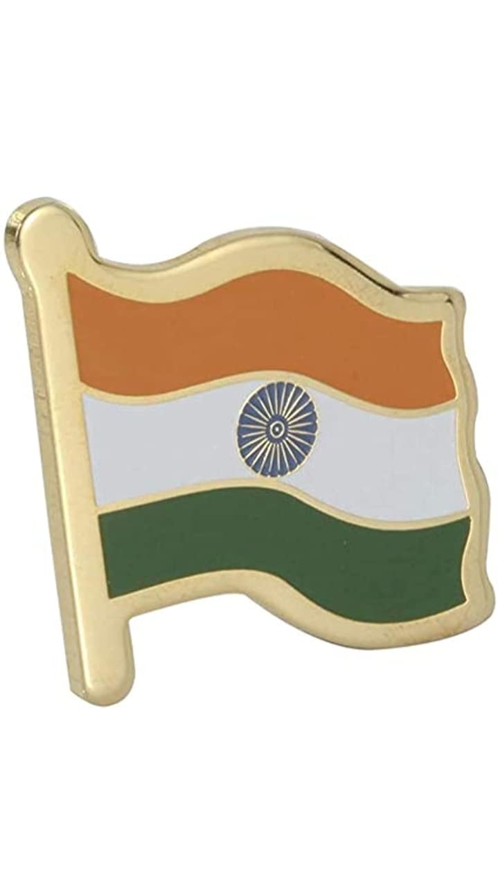 Balaji traders Indian Flag Gold-Plated Brass Lapel Pin/Brooch/Badge (Large) (B09GM2J3SZ) Amazon Price History, Amazon Price Tracker