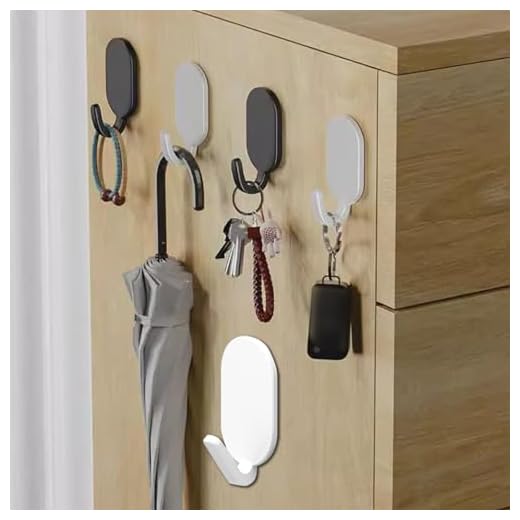 Adhesive Wall Hooks for Bathroom, No-Drill Towel Hanger with Strong Adhesive for Space-Saving Organization, Modern Oval Design