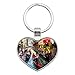 Venice Italy Gondolas Canals Keychain Heart Love Metal Key Chain Ring