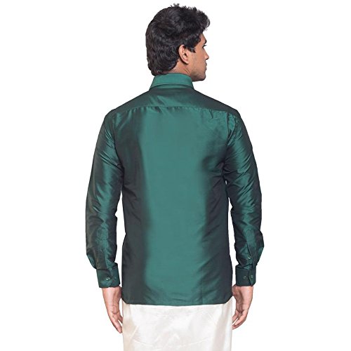 Image of THANGAMAGAN Men's Regular Fit Shirt (TF0050142DSGN Green 42)