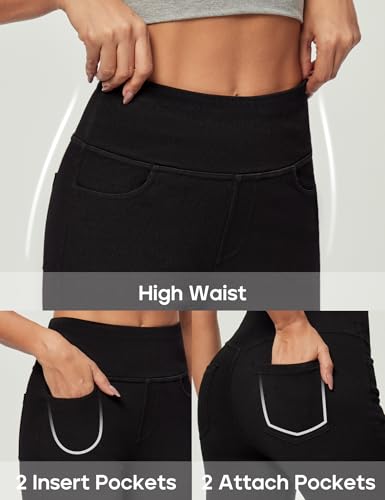 Image of Heathyoga Yoga Pants with Pockets Extra Soft Leggings with Pockets for Women Non See-Through High Waist Workout Leggings
