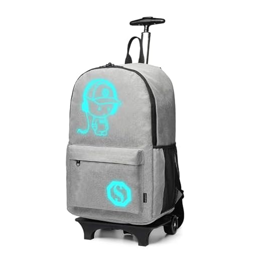 Kono Equipaje Infantil niños Cabina de Equipaje Maleta Trolley con la Mochila y la Bolsa la Musica (Gris-Upgrade)