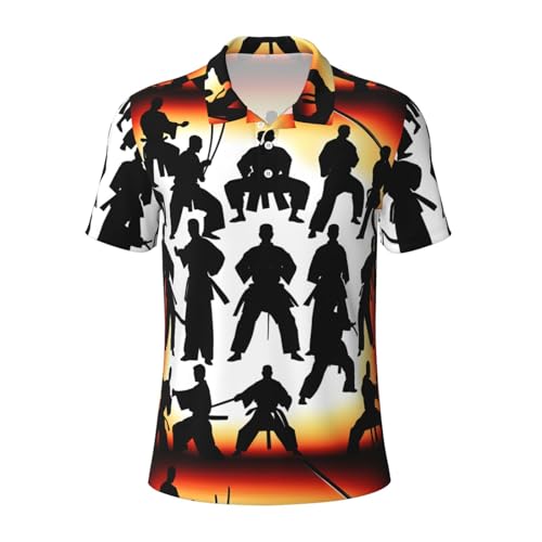 Polo à imprimé martial manches courtes T-shirt respirant de golf et vêtement décontracté